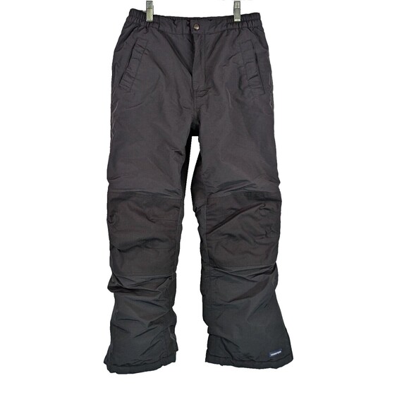 Lands End Kids Squall Waterproof Insulated Iron Knee Snow Pants Size 12 Black - Picture 1 of 16